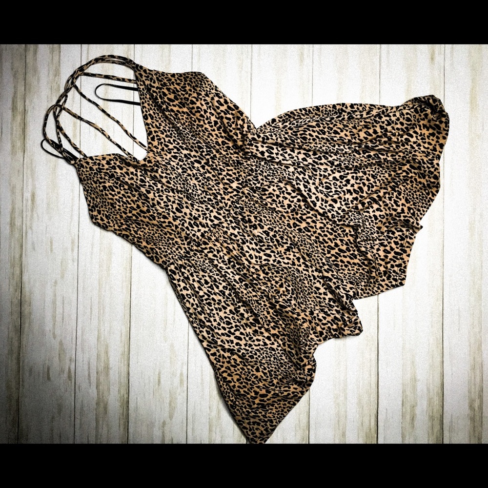 Forever 21 leopard romper